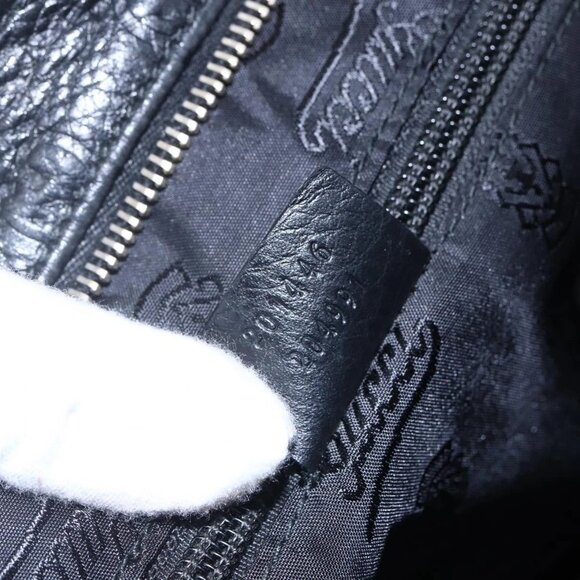 GUCCI GG Canvas Guccissima Shoulder Bag Leather Black Gold 201446 Auth ep11249 - Picture 11 of 16